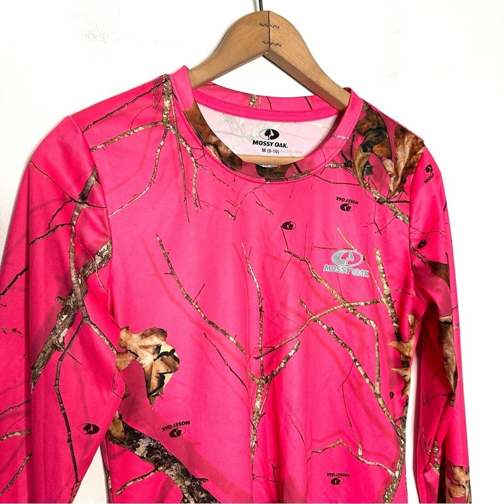 Mossy Oak | Pink Camo Long Sleeve Shirt Size Medium - Picture 2 of 4